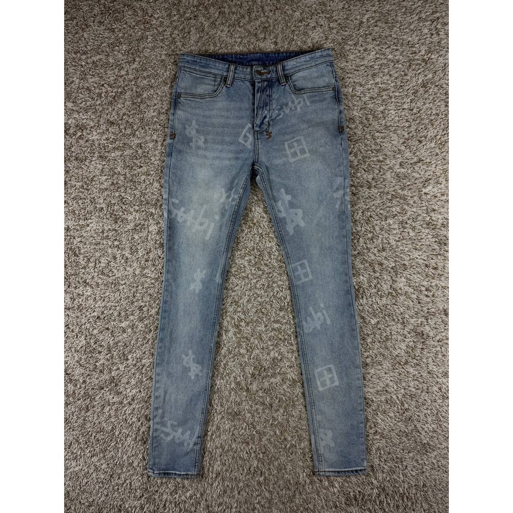 Ksubi Van Winkle Kash Box Jean Over Print Denim Jeans Men's Size 31x32